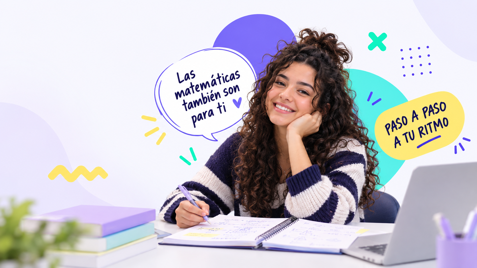 Estudiantes aprendiendo matemáticas con Math2me
